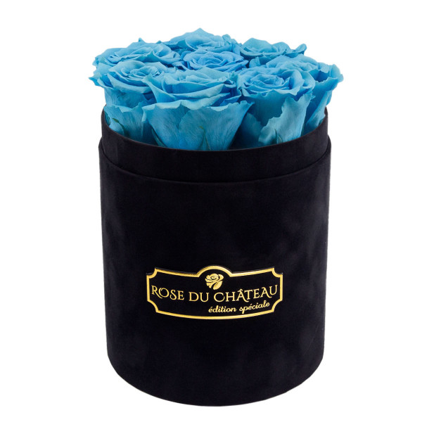 Rosa Ewige Rosen in schwarzer Rosenbox Small