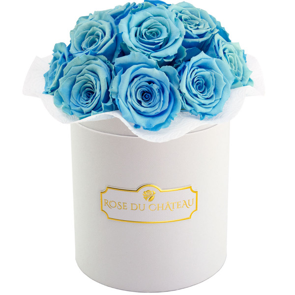 Schwarze Ewige Rosen Bouquet in schwarzer Rosenbox