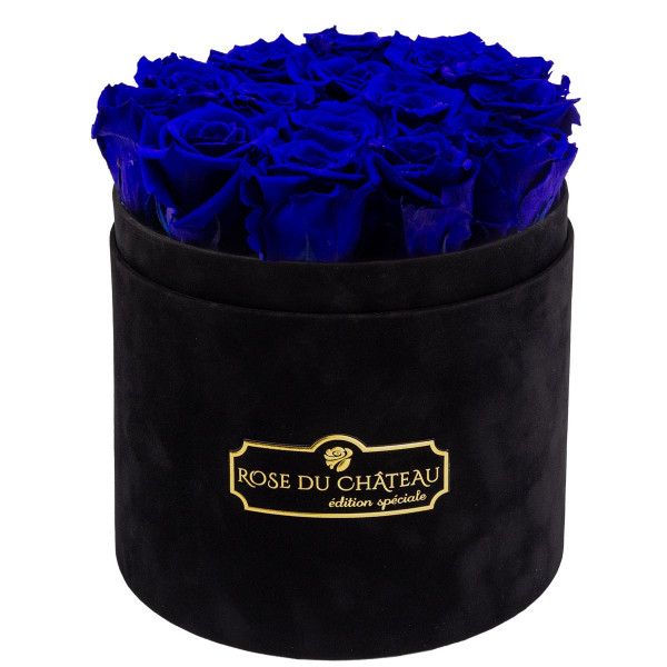 Rosa Ewige Rosen in schwarzer Rundbox