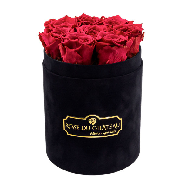 Rosa Ewige Rosen in schwarzer Rosenbox Small