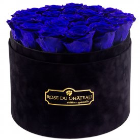 Rosa Ewige Rosen in schwarzer Rosenbox Large