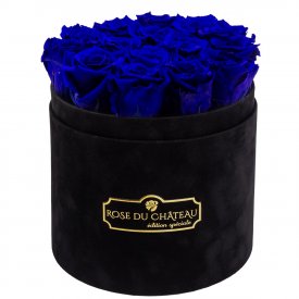 Rosa Ewige Rosen in schwarzer Rundbox