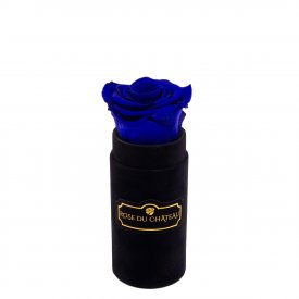 Rosafarbene Ewige Rose in schwarzer Mini Rosenbox