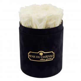 Rosa Ewige Rosen in schwarzer Rosenbox Small