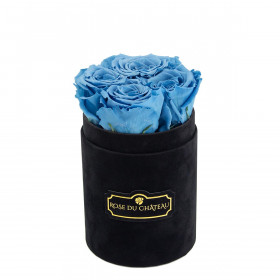 Rote Ewige Rosen in schwarzer Rosenbox Small