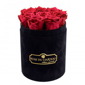 Rosa Ewige Rosen in schwarzer Rosenbox Small