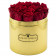 Rote Ewige Rosen in goldener Rosenbox
