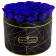 Blaue Ewige Rosen in schwarzer Industrial Rosenbox Large