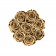 Goldene Ewige Rosen in schwarzer Rosenbox Small