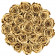 Goldene Ewige Rosen in schwarzer Rosenbox Large
