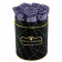 Schwarze Ewige Rosen in schwarzer industriel Rundbox Small
