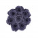 Schwarze Ewige Rosen in schwarzer industriel Rundbox Small