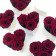 Rote Ewige Rosen in schwarzer Herz Box