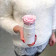 Zartrosafarbene Ewige Rose in weißer Mini Rosenbox