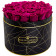 Rosafarbene Ewige Rosen in Schwarzer Industrial Blumenbox Large