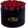 Rote Ewige Rosen in schwarzer Rosenbox Large