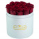 Rote Ewige Rosen in azurblauer Rosenbox