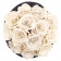 Weisse Ewige Rosen Bouquet in schwarzer Rosenbox