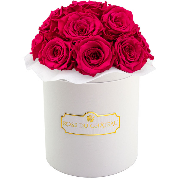Eternity Pink Roses & White Bouquet  Flowerbox