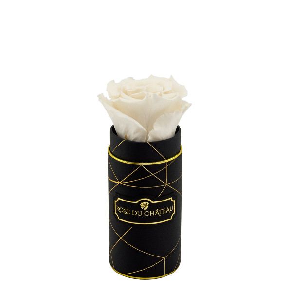 Eternity White Rose & Mini Black Industrial Flowerbox