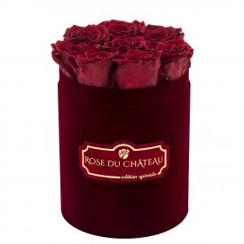 Eternity Red Roses & Small Red Flocked Flowerbox