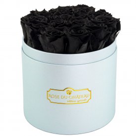 Eternity Black Roses & Blue Flowerbox