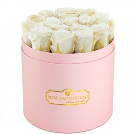 Eternity White Roses & Pink Flowerbox