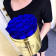 Eternity Blue Roses & Golden Flowerbox