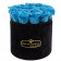 Eternity Azure Roses & Black Flocked Flowerbox
