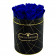 Eternity Blue Roses & Small Black Industrial Flowerbox