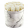 Eternity White Roses & White Marble Flowerbox